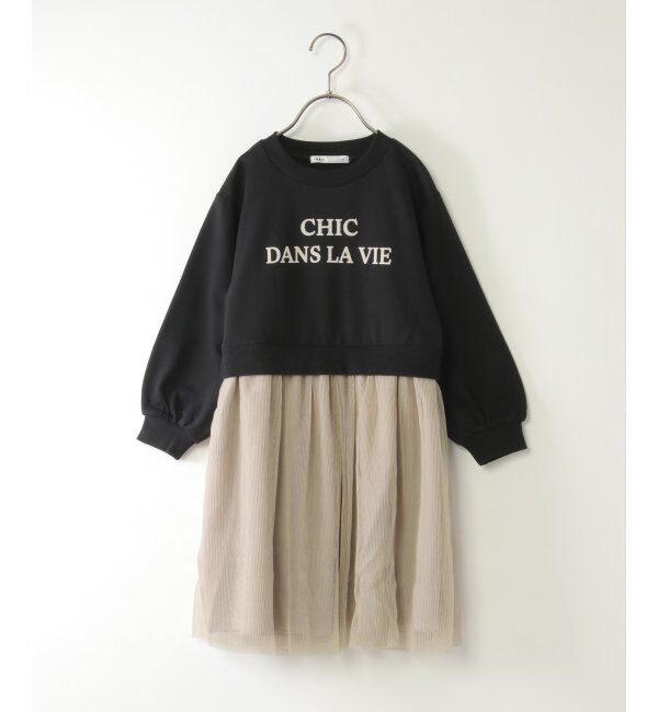 ikka kids「チュールスカートドッキングワンピース（120~160cm）」|スカート|