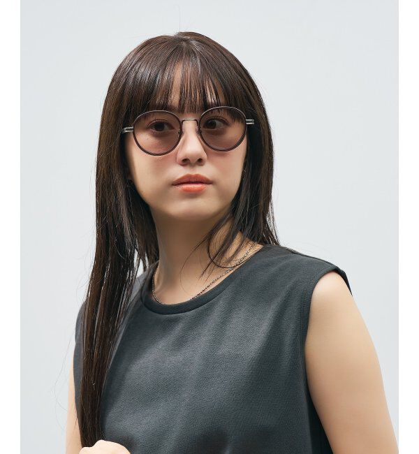  「Zoff｜STUDIO SEVEN｜ボストン型 サングラス プラスチック&times;メタル｜紫外線防止 UVカット」|サングラス|ブラウン