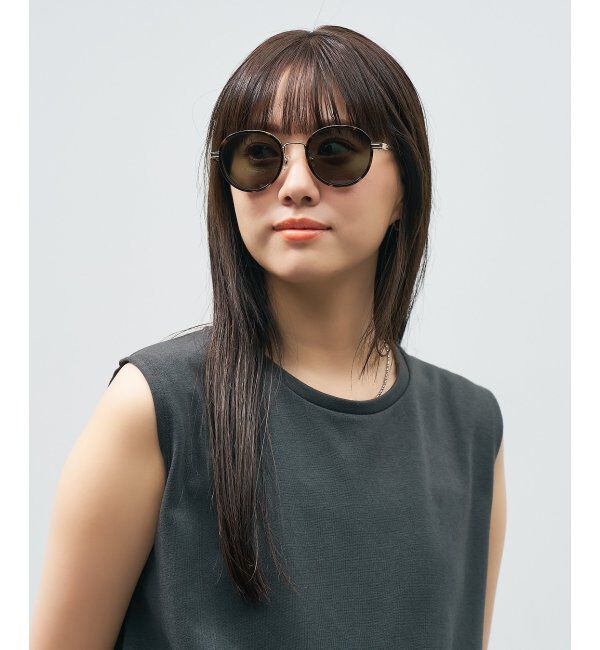  「Zoff｜STUDIO SEVEN｜ボストン型 サングラス プラスチック&times;メタル｜紫外線防止 UVカット」|サングラス|茶系デミ