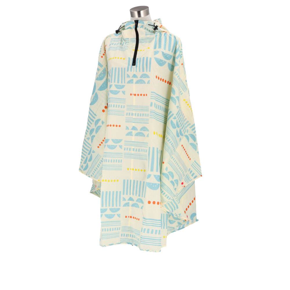 BACKYARD FAMILY「レインコート ポンチョ レディース 通販 レインポンチョ カッパ 雨具 FREE フリーサイズ」|レインコート|ホワイト1
