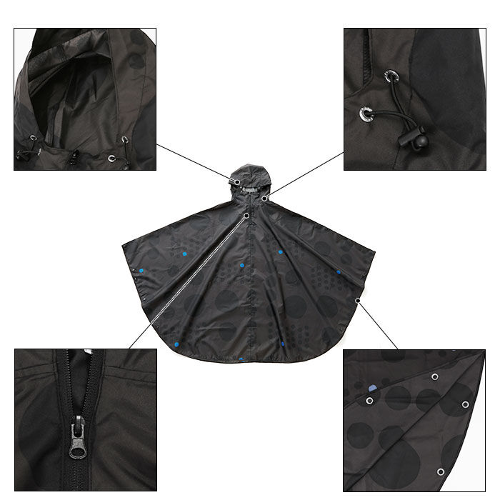 BACKYARD FAMILY「レインコート ポンチョ レディース 通販 レインポンチョ カッパ 雨具 FREE フリーサイズ」|レインコート|