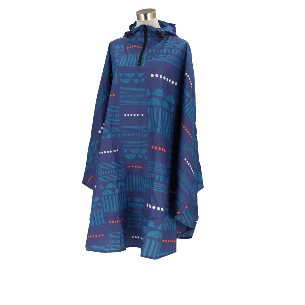 BACKYARD FAMILY「レインコート ポンチョ レディース 通販 レインポンチョ カッパ 雨具 FREE フリーサイズ」|レインコート|ブルー2