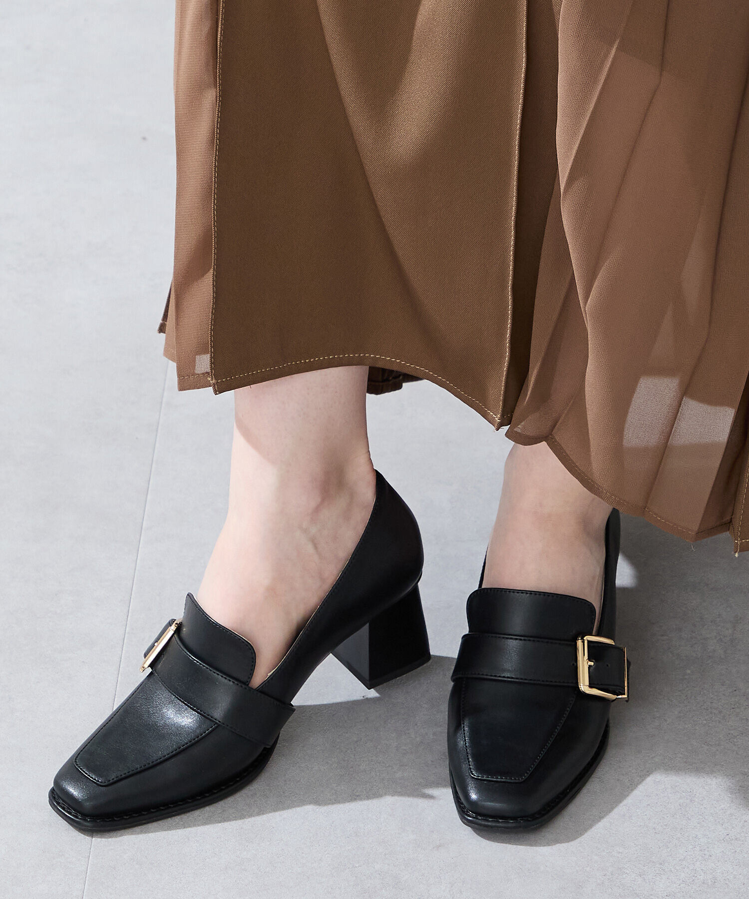 ORiental TRaffic「ベルトデザインヒールローファー/51315」|パンプス|