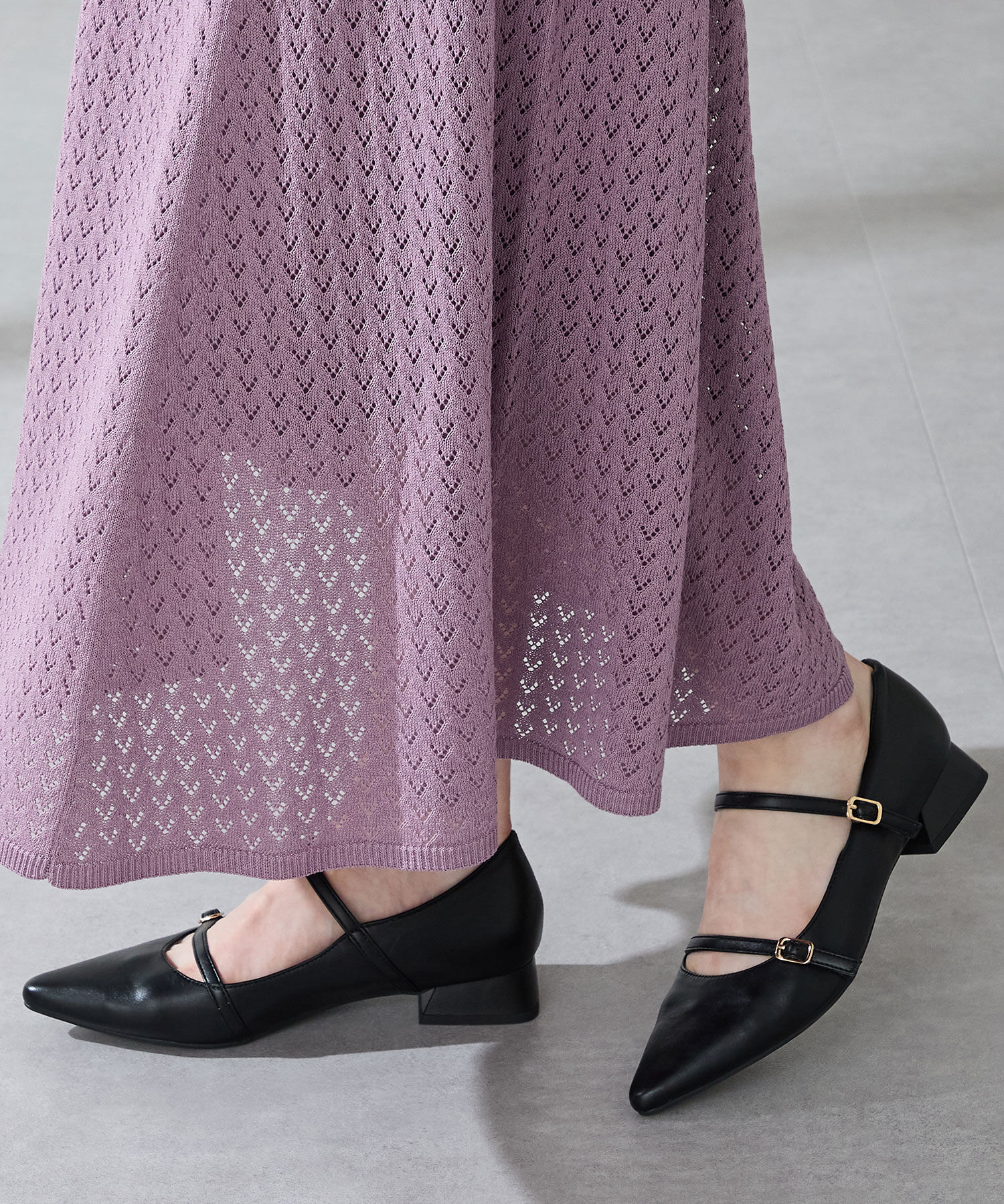 ORiental TRaffic「ポインテッドトゥダブルストラップパンプス/51306」|パンプス|