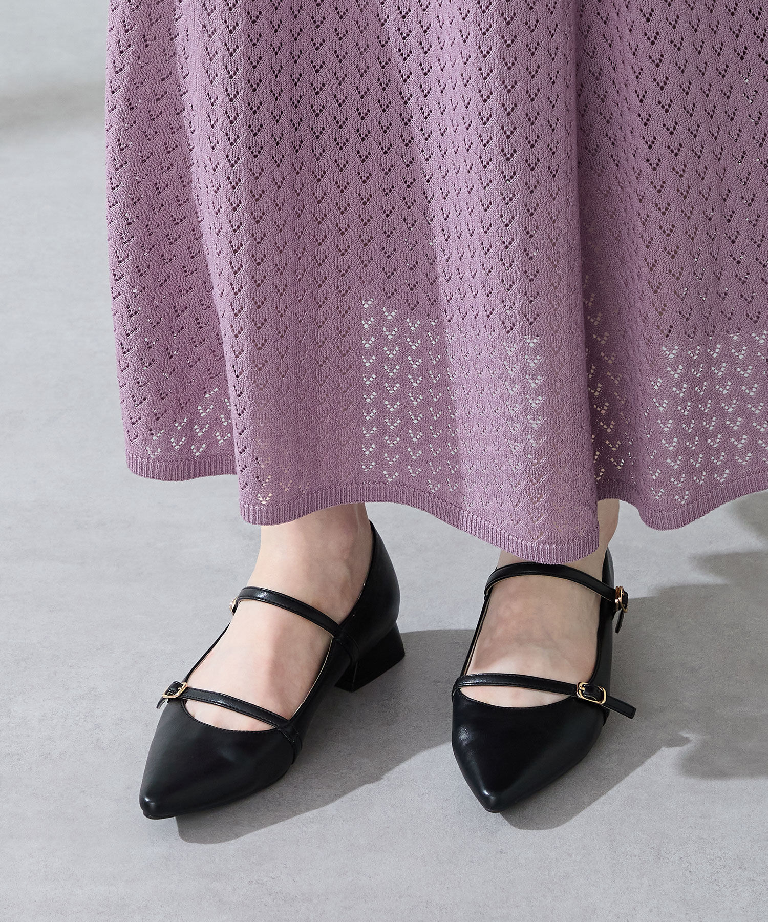 ORiental TRaffic「ポインテッドトゥダブルストラップパンプス/51306」|パンプス|