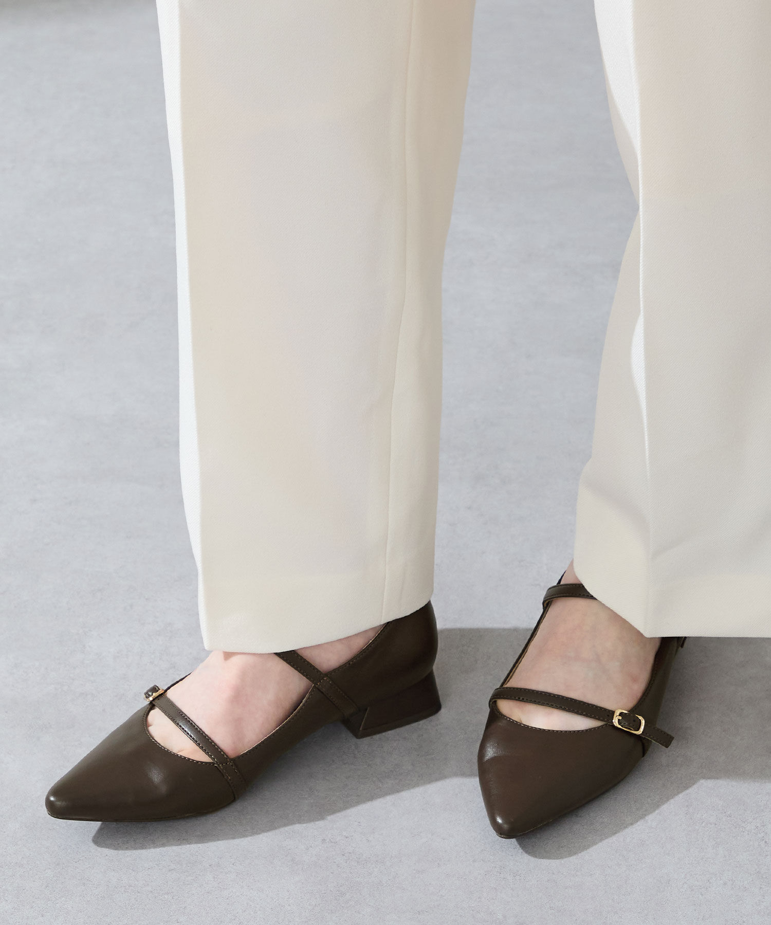 ORiental TRaffic「ポインテッドトゥダブルストラップパンプス/51306」|パンプス|