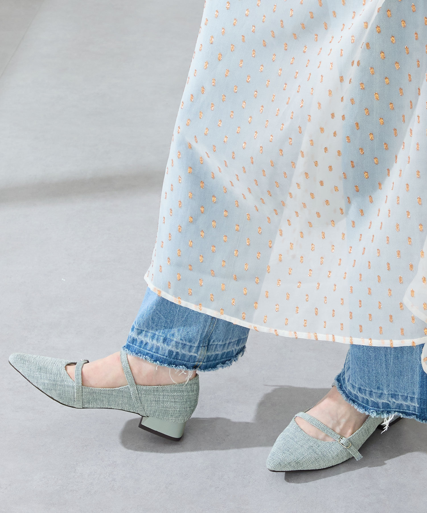 ORiental TRaffic「ポインテッドトゥダブルストラップパンプス/51306」|パンプス|BLUE