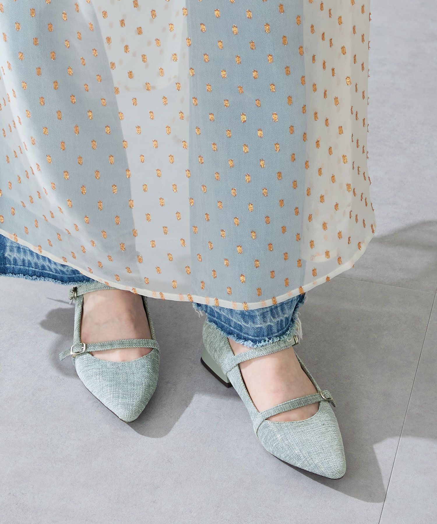 ORiental TRaffic「ポインテッドトゥダブルストラップパンプス/51306」|パンプス|