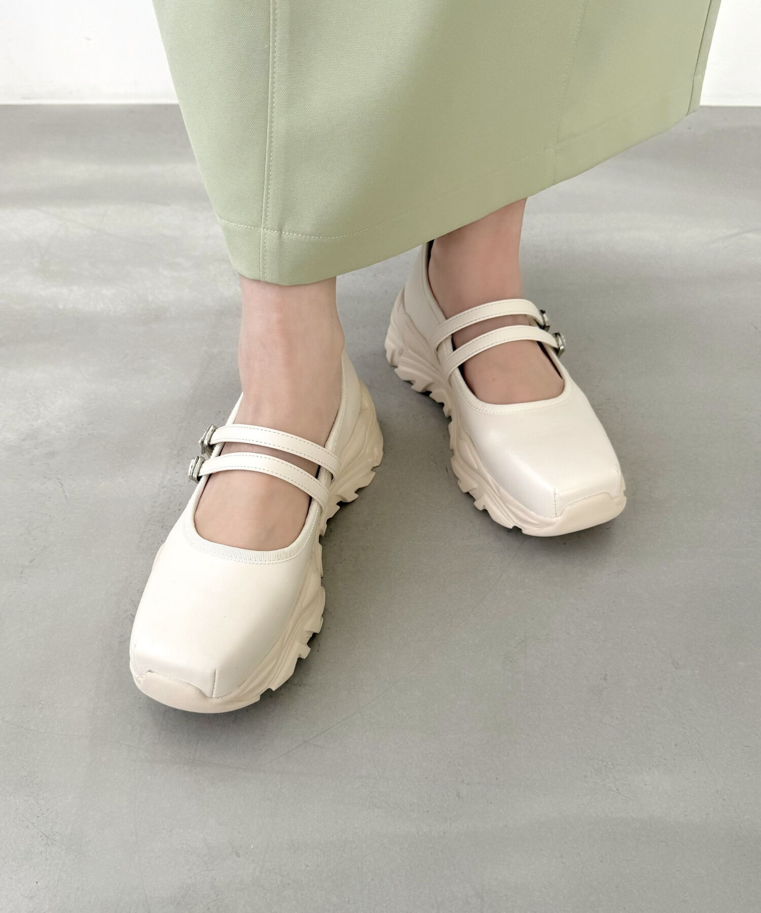 ORiental TRaffic「●2026春夏新作●ダブル ストラップ スニーカー ソール シューズ /61107」|パンプス|