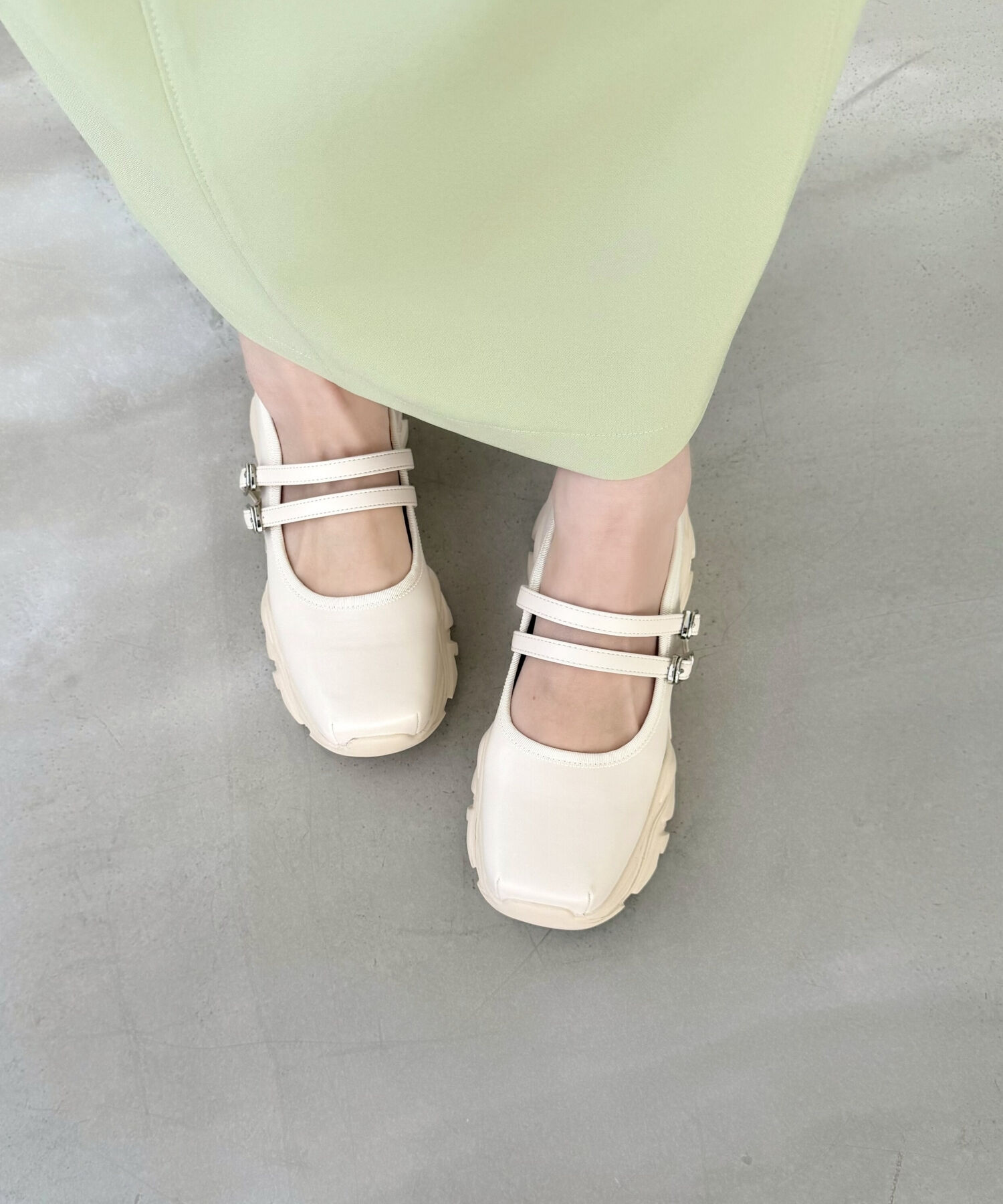 ORiental TRaffic「●2026春夏新作●ダブル ストラップ スニーカー ソール シューズ /61107」|パンプス|