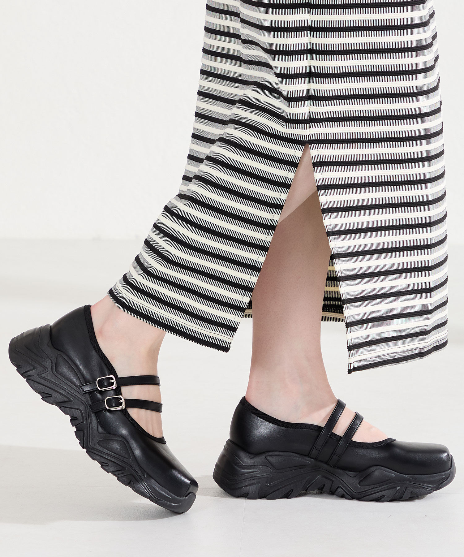 ORiental TRaffic「●2026春夏新作●ダブル ストラップ スニーカー ソール シューズ /61107」|パンプス|