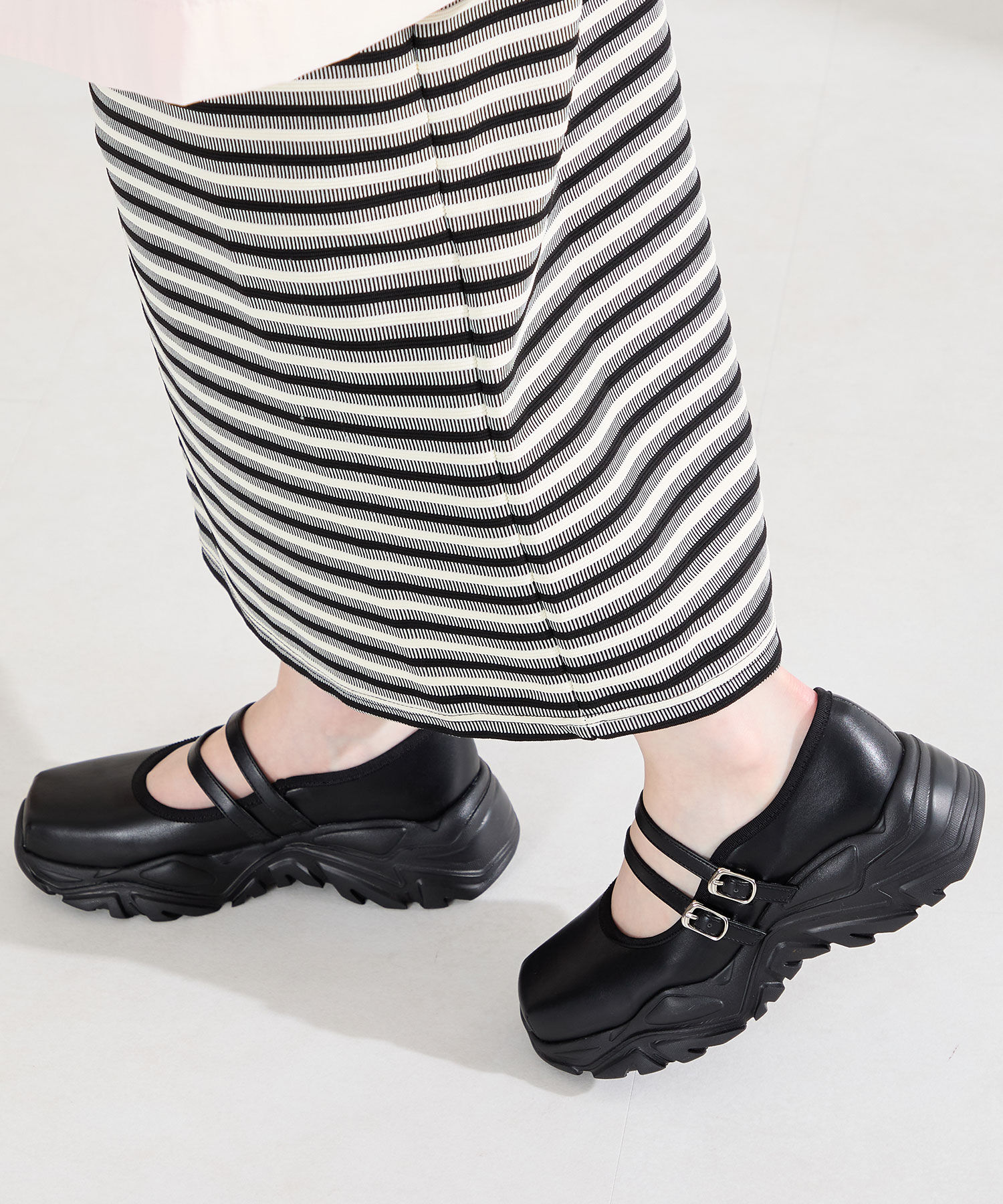 ORiental TRaffic「●2026春夏新作●ダブル ストラップ スニーカー ソール シューズ /61107」|パンプス|