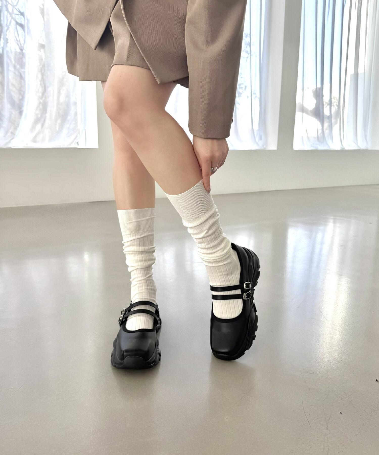 ORiental TRaffic「●2026春夏新作●ダブル ストラップ スニーカー ソール シューズ /61107」|パンプス|