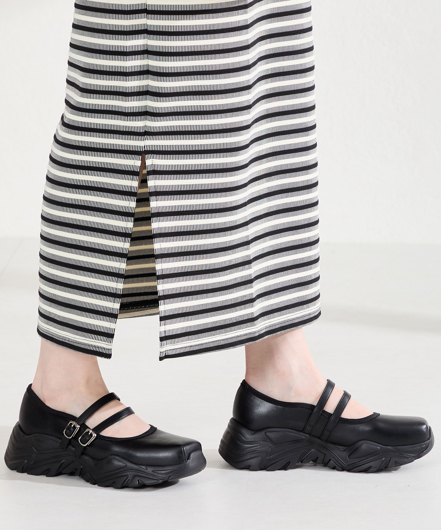 ORiental TRaffic「●2026春夏新作●ダブル ストラップ スニーカー ソール シューズ /61107」|パンプス|