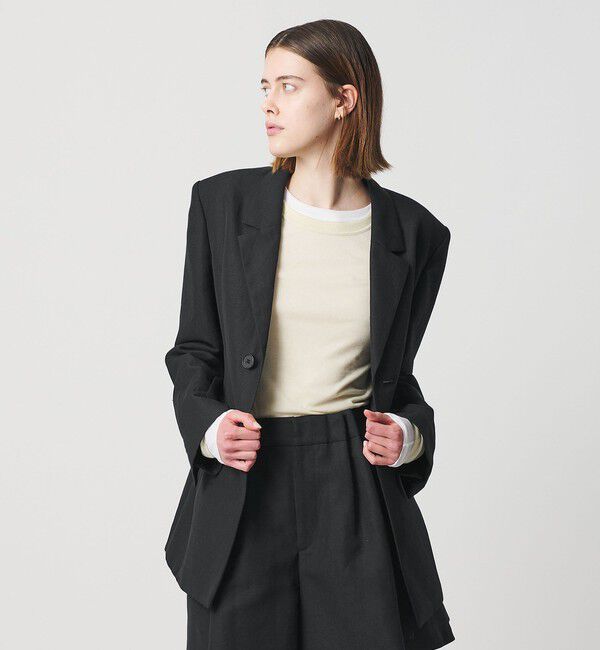 AEWEN MATOPH「＜AEWEN MATOPH＞ウールリネン ウエストシェイプジャケット」|テーラードジャケット|