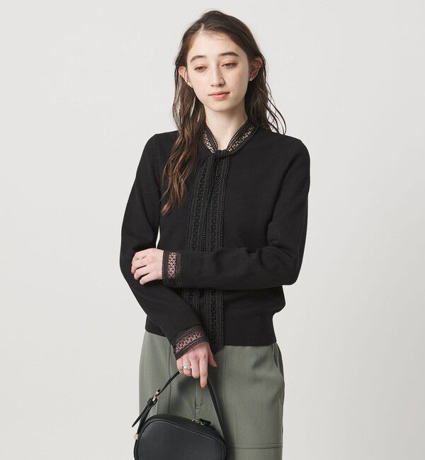 UNITED ARROWS「4WAY ボウタイレース ニット」|ニット・セーター|