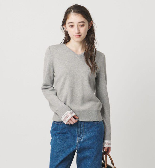 UNITED ARROWS「4WAY ボウタイレース ニット」|ニット・セーター|