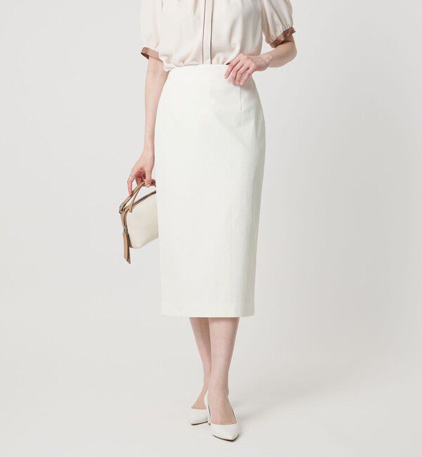 UNITED ARROWS「RIRANCHA ツイル タイトスカート ‐ウォッシャブル‐」|スカート|