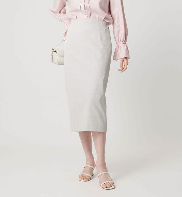 UNITED ARROWS「RIRANCHA ツイル タイトスカート ‐ウォッシャブル‐」|スカート|LT.GRAY