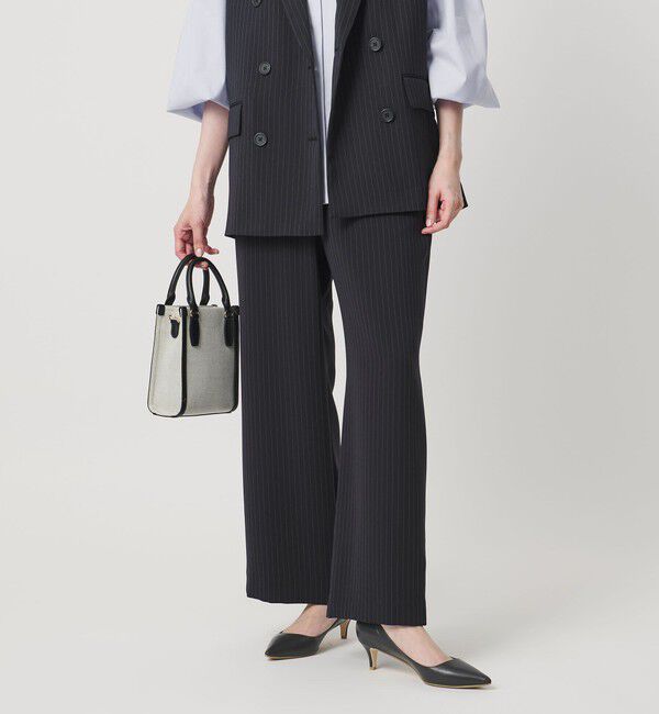 UNITED ARROWS「Drapy ピンストライプ イージーパンツ ‐ウォッシャブル‐」|スラックス|