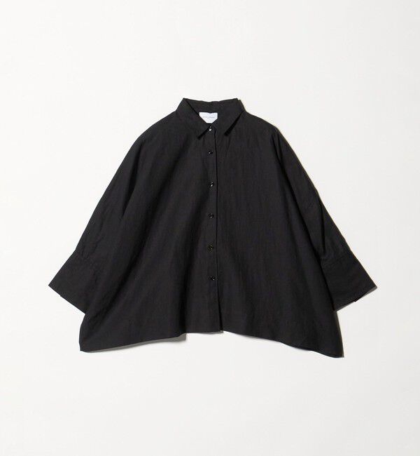 UNITED ARROWS「リネン ドルマン シャツ ‐ウォッシャブル‐」|シャツ・ブラウス|BLACK