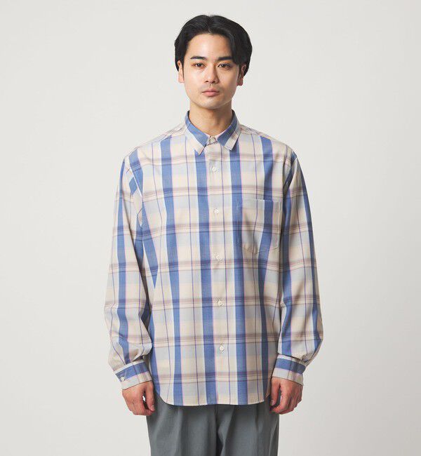 UNITED ARROWS green label relaxing「ウォッシャブル トロ パターン ジャストルーズ シャツ -ストレッチ-」|シャツ・ブラウス|