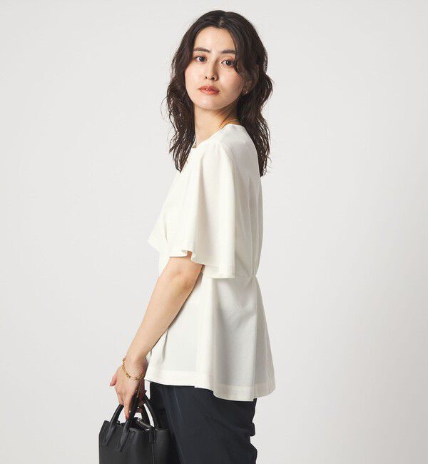 UNITED ARROWS green label relaxing「［size SHORTあり］サラフール タック ブラウス ストレッチ 接触冷感 UVカット」|シャツ・ブラウス|