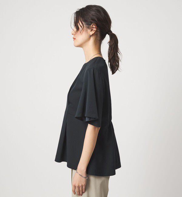 UNITED ARROWS green label relaxing「［size SHORTあり］サラフール タック ブラウス ストレッチ 接触冷感 UVカット」|シャツ・ブラウス|