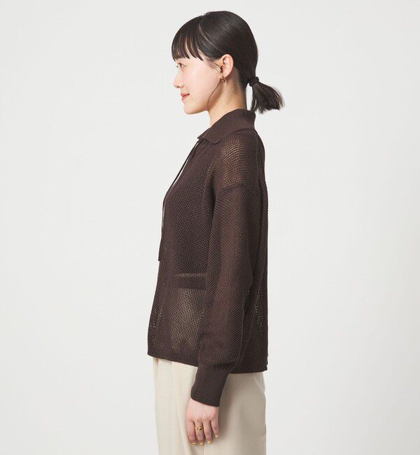 UNITED ARROWS green label relaxing「メッシュ ポロプルオーバー」|ニット・セーター|