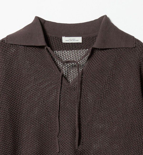 UNITED ARROWS green label relaxing「メッシュ ポロプルオーバー」|ニット・セーター|
