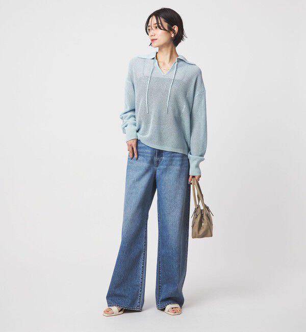 UNITED ARROWS green label relaxing「メッシュ ポロプルオーバー」|ニット・セーター|