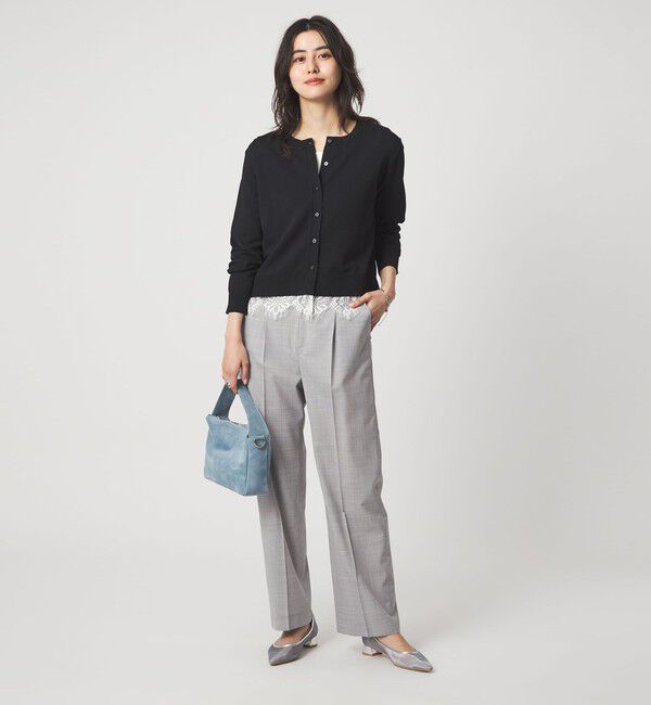 UNITED ARROWS green label relaxing「裾レース ドッキング ニット カーディガン」|カーディガン|