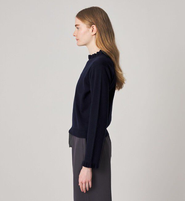 STEVEN ALAN「＜Steven Alan＞コットン カシミヤ フリル ニット」|ニット・セーター|