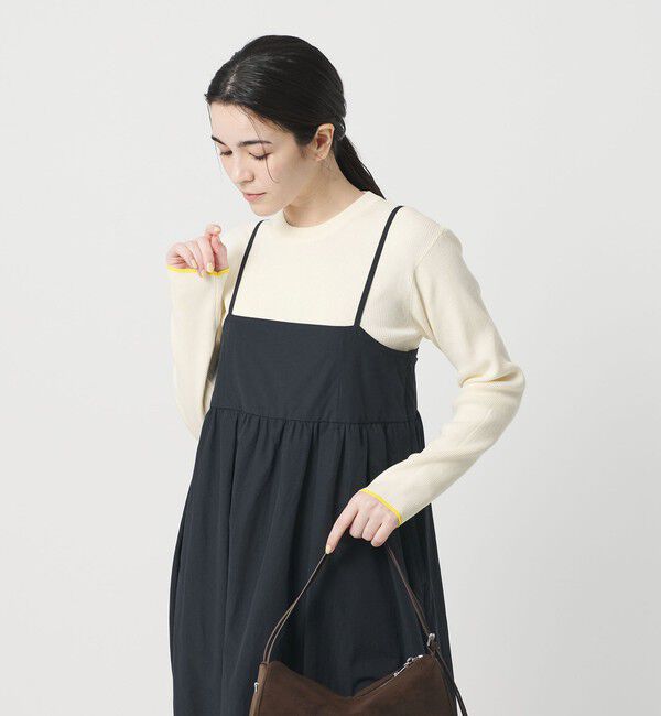 BEAUTY&YOUTH UNITED ARROWS「コットンブレンド リブライン ニットプルオーバー ウォッシャブル」|ニット・セーター|OFF WHITE