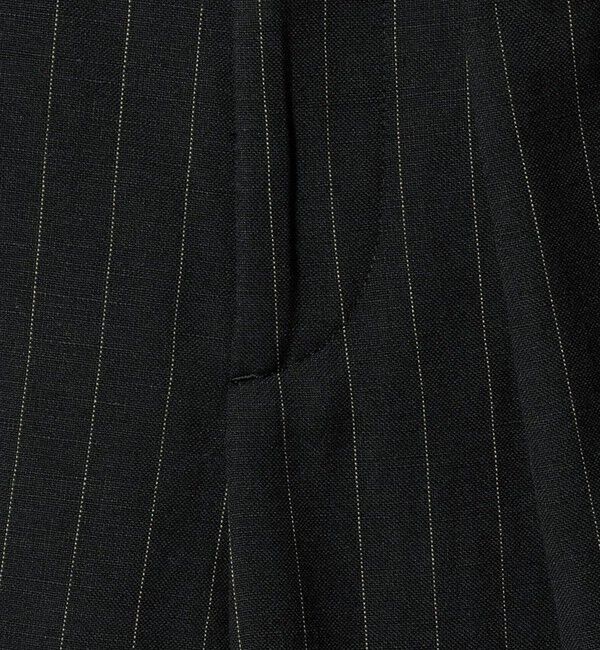 BEAUTY&YOUTH UNITED ARROWS「麻ブレンド ストライプ タブ タックパンツ」|スラックス|