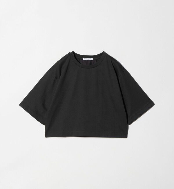 BEAUTY&YOUTH UNITED ARROWS「コットンポリエステル クロップド Tシャツ」|Tシャツ・カットソー|BLACK