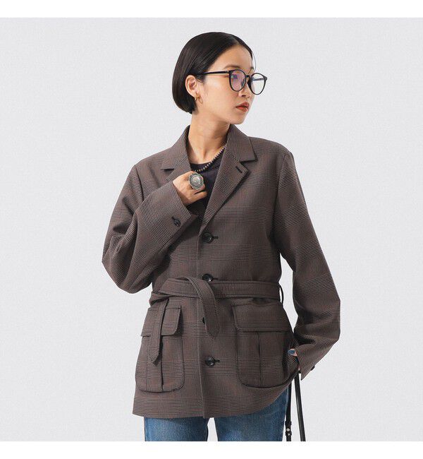 BEAMSBOY「チェック シューティング ジャケット」|テーラードジャケット|