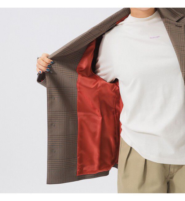 BEAMSBOY「チェック シューティング ジャケット」|テーラードジャケット|