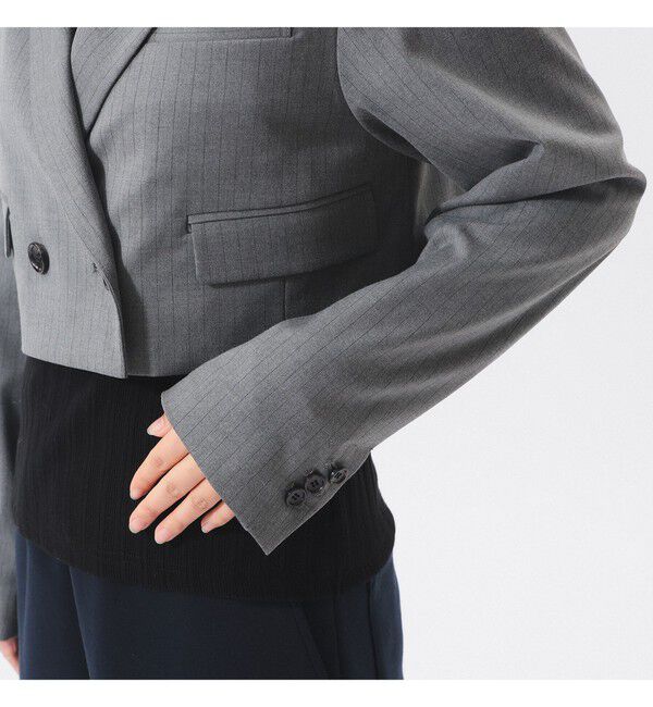 Ray BEAMS 「2ボタン W クロップド ジャケット」|テーラードジャケット|