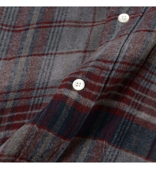 BEAMS PLUS「B.D. Classic-fit Indian flannel Plaid Over Dye」|シャツ・ブラウス|