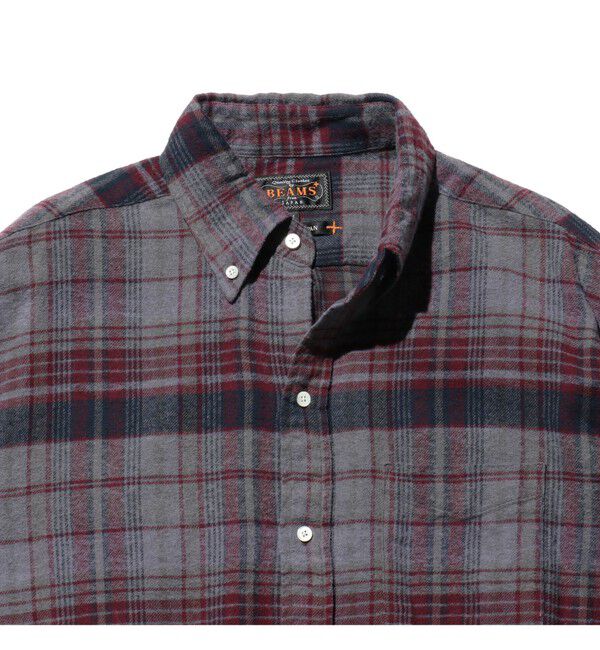 BEAMS PLUS「B.D. Classic-fit Indian flannel Plaid Over Dye」|シャツ・ブラウス|