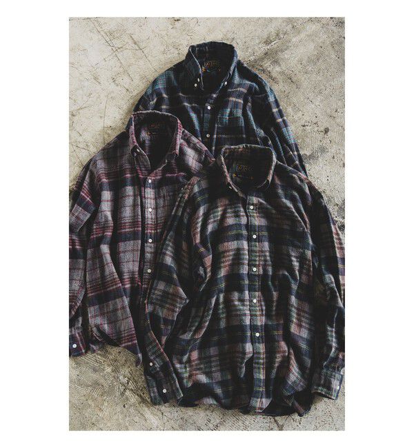 BEAMS PLUS「B.D. Classic-fit Indian flannel Plaid Over Dye」|シャツ・ブラウス|