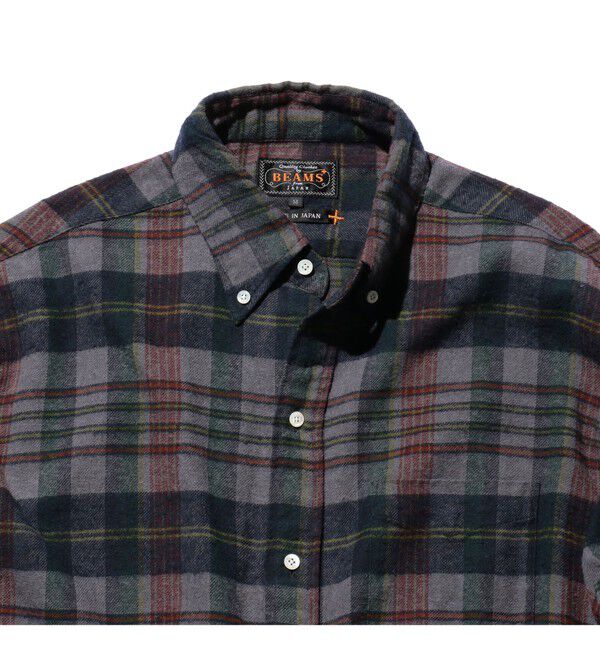 BEAMS PLUS「B.D. Classic-fit Indian flannel Plaid Over Dye」|シャツ・ブラウス|