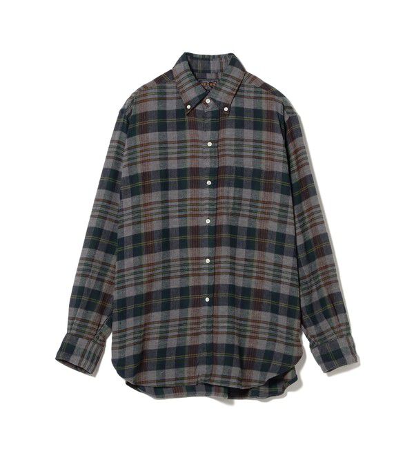 BEAMS PLUS「B.D. Classic-fit Indian flannel Plaid Over Dye」|シャツ・ブラウス|
