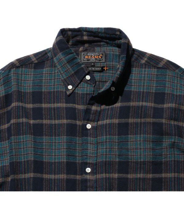 BEAMS PLUS「B.D. Classic-fit Indian flannel Plaid Over Dye」|シャツ・ブラウス|
