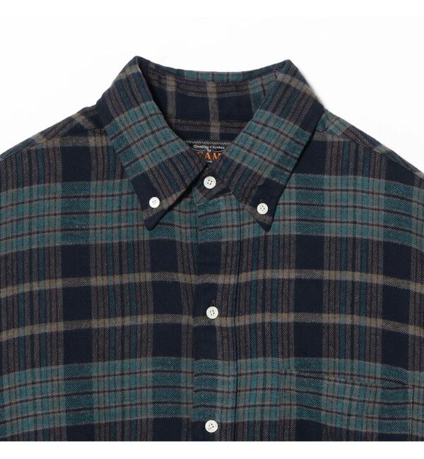 BEAMS PLUS「B.D. Classic-fit Indian flannel Plaid Over Dye」|シャツ・ブラウス|