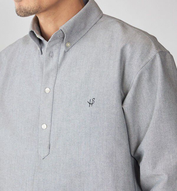 SHIPS「【WEB限定】SHIPS: 防シワ・吸水速乾 Drymix(R) プルオーバー ボダンダウン シャツ」|シャツ・ブラウス|グレー