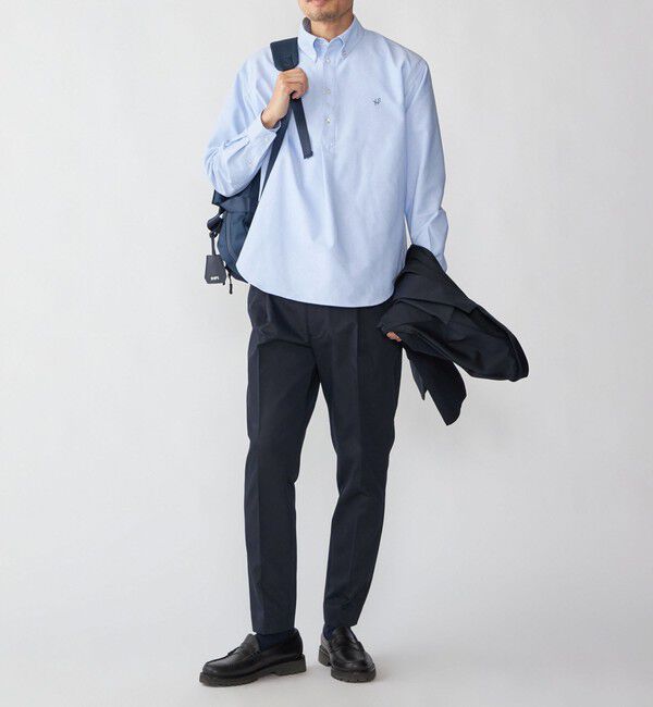 SHIPS「【WEB限定】SHIPS: 防シワ・吸水速乾 Drymix(R) プルオーバー ボダンダウン シャツ」|シャツ・ブラウス|