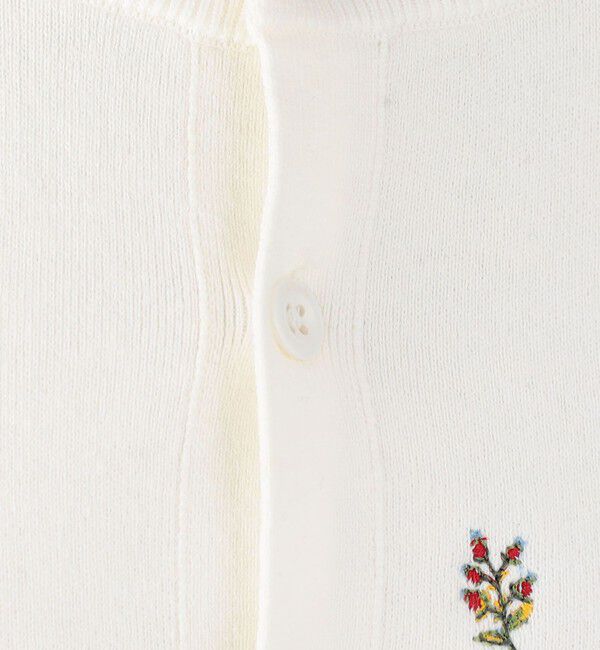 CABaN「コットンカシミヤ エンブロイダリークルーネックカーディガン」|ニット・セーター|