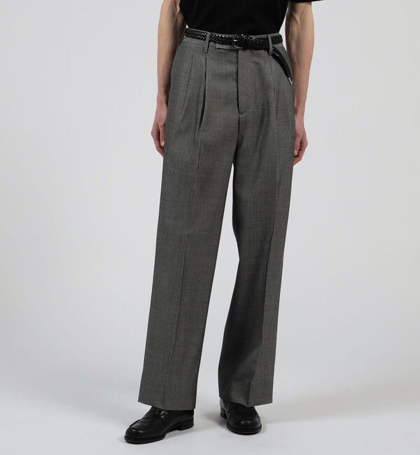 TOMORROWLAND MENS「ハルトウールツイル 2プリーツワイドパンツ」|スラックス|
